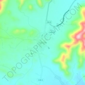 Dolores topographic map, elevation, terrain
