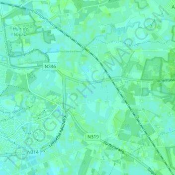 Warken topographic map, elevation, terrain