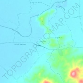 Mahmutlar topographic map, elevation, terrain