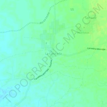 La Colorada topographic map, elevation, terrain