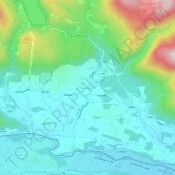 Russbach topographic map, elevation, terrain