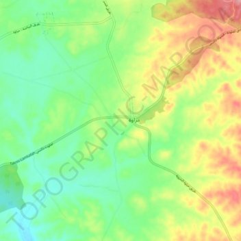 Marawah topographic map, elevation, terrain