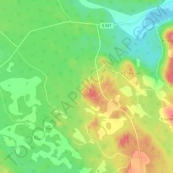 Rönnbacken topographic map, elevation, terrain