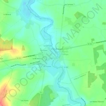 La Camuse topographic map, elevation, terrain