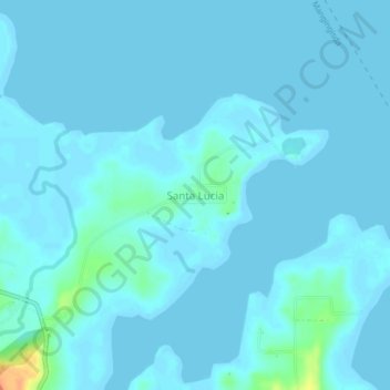 Santa Lucia topographic map, elevation, terrain