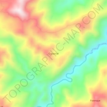 Curubital topographic map, elevation, terrain