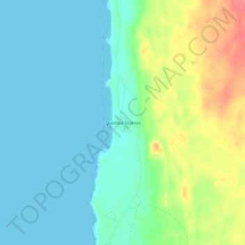 Quobba Station topographic map, elevation, terrain