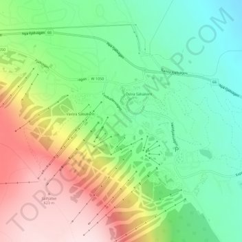 Lindvallen topographic map, elevation, terrain