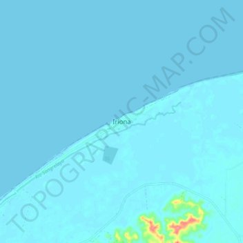 Iriona topographic map, elevation, terrain