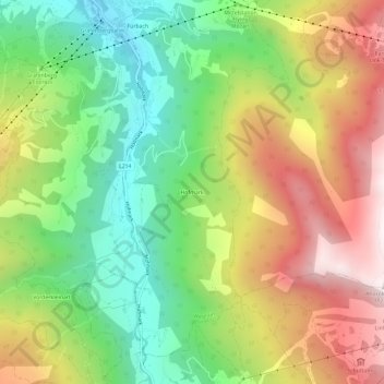 Hofmark topographic map, elevation, terrain
