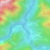 Hieflau topographic map, elevation, terrain