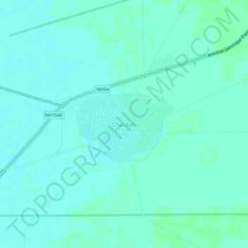 Chautala topographic map, elevation, terrain