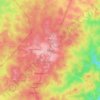 Mbau topographic map, elevation, terrain