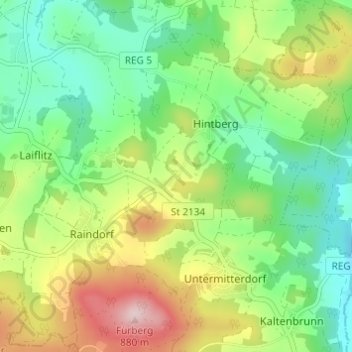 Oberfeld topographic map, elevation, terrain