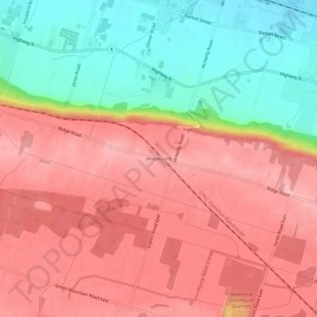 Vinemount topographic map, elevation, terrain