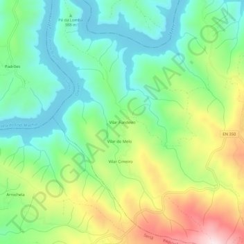 Vilar Fundeiro topographic map, elevation, terrain