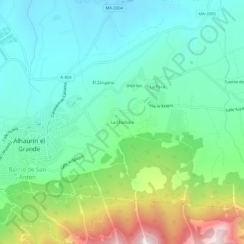 La Chichara topographic map, elevation, terrain