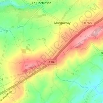 La Coudraye topographic map, elevation, terrain