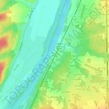 La Côte aux Merles topographic map, elevation, terrain