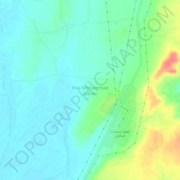 Haji Mohammad Jokhio topographic map, elevation, terrain