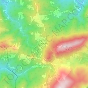 Capanne di Marcarolo topographic map, elevation, terrain