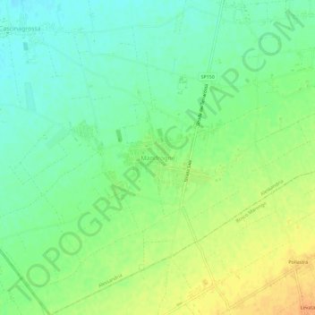 Mandrogne topographic map, elevation, terrain