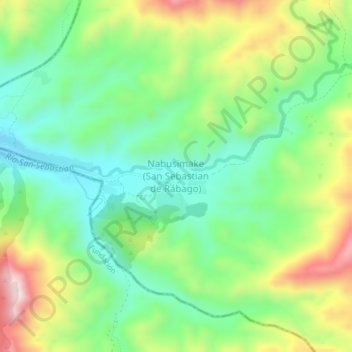 Nabusimake (San Sebastian de Rábago) topographic map, elevation, terrain