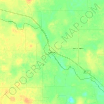 Coletown topographic map, elevation, terrain
