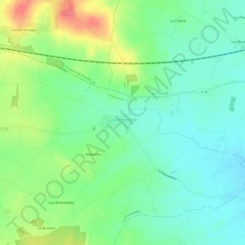 Le Bourg topographic map, elevation, terrain