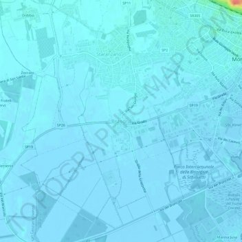 Bistrigna topographic map, elevation, terrain