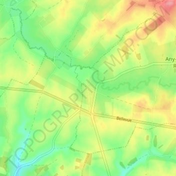 Les Hausseaux topographic map, elevation, terrain