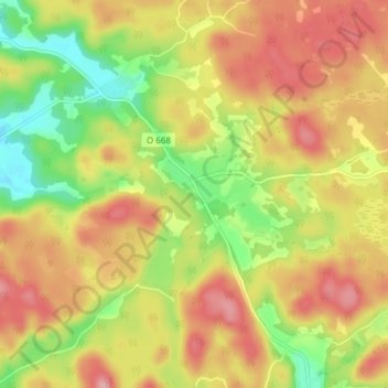 Råane topographic map, elevation, terrain