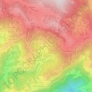 Contrà Ciscati topographic map, elevation, terrain