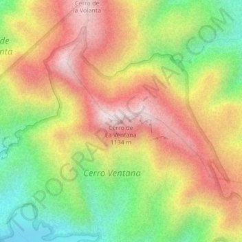 Cerro de La Ventana topographic map, elevation, terrain