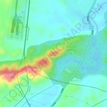 凤凰岭 topographic map, elevation, terrain