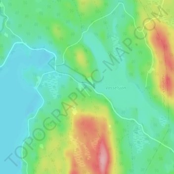 Brunnshyttan topographic map, elevation, terrain