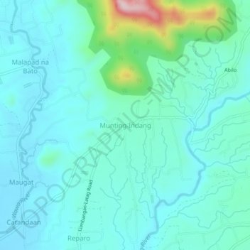 Munting Indang topographic map, elevation, terrain