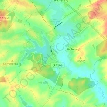 Hirbach topographic map, elevation, terrain