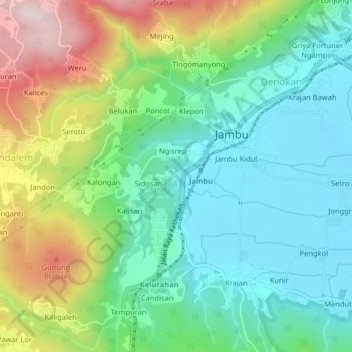 Dedor topographic map, elevation, terrain