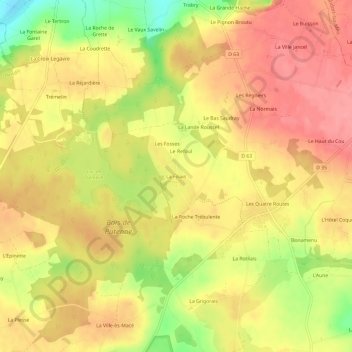 La Filiais topographic map, elevation, terrain