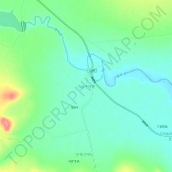 Baimiaozi Gaqaa topographic map, elevation, terrain