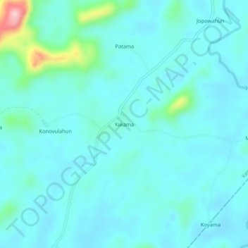 Yakama topographic map, elevation, terrain