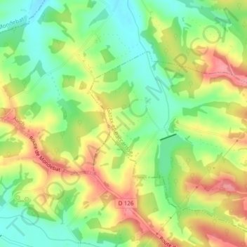 Tucon topographic map, elevation, terrain