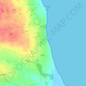 Solskrænten topographic map, elevation, terrain