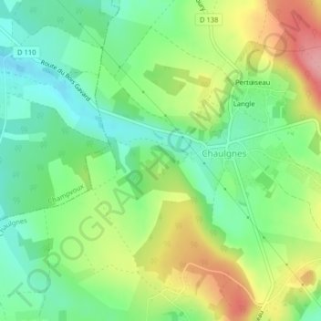 Champ de l'Allier topographic map, elevation, terrain