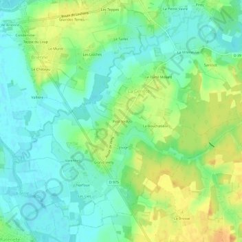 Petit Veilly topographic map, elevation, terrain