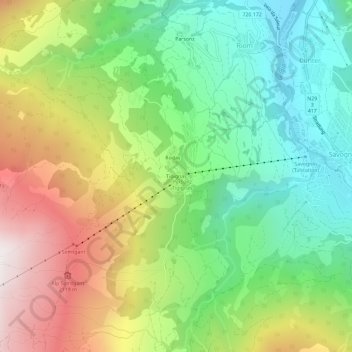 Tigignas topographic map, elevation, terrain