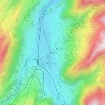 Stalde topographic map, elevation, terrain