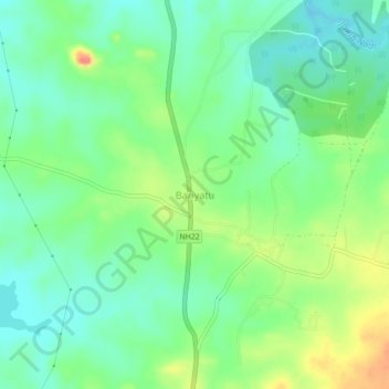 Bariyatu topographic map, elevation, terrain