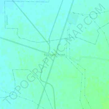Ramgarh Chowk topographic map, elevation, terrain